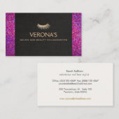 まつ毛エクステンションサロン及びスパフェイクグリッター 名刺 (正面/裏面)