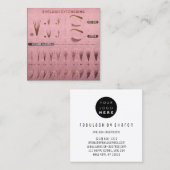 まつ毛エクステンションスタジオショップバラ美しい スクエア名刺 (正面/裏面)