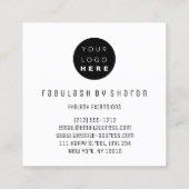 まつ毛エクステンションスタジオショップバラ美しい スクエア名刺 (裏面)