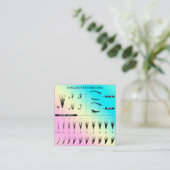 まつ毛エクステンションスタジオショップピンクカタログ スクエア名刺 (スタンド正面)