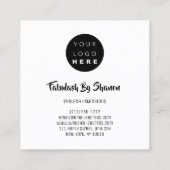 まつ毛エクステンションスタジオショップピンクモダンニュー スクエア名刺 (裏面)