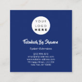 まつ毛エクステンションスタジオショップブルーネイビーカタログ スクエア名刺 (裏面)