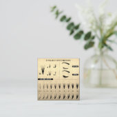 まつ毛エクステンションスタジオショップ金ゴールドブラックモダン スクエア名刺 (スタンド正面)