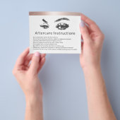 まつ毛エクステンションバラ縁ど金ゴールドアフターケア チラシ (手)