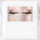 まつ毛エクステンションピンクメイクアップアーティスト美しいサロン 長方形シール (バッグ)