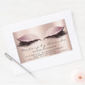 まつ毛エクステンションピンクメイクアップアーティスト美しいサロン 長方形シール (封筒)