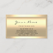 まつ毛エクステンションメイクアップアーティストヘアセピア金ゴールド 名刺 (裏面)