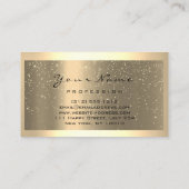 まつ毛エクステンションメイクアップアーティストヘア金ゴールド体 名刺 (裏面)