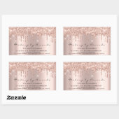 まつ毛エクステンションメイクアップアーティスト美しいスパークバラ 長方形シール (シート)