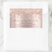 まつ毛エクステンションメイクアップアーティスト美しいスパークバラ 長方形シール (バッグ)