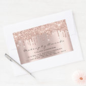 まつ毛エクステンションメイクアップアーティスト美しいスパークバラ 長方形シール (封筒)