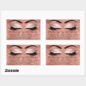 まつ毛エクステンションメイクアップ美しいサロンスパークバラ 長方形シール (シート)