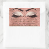 まつ毛エクステンションメイクアップ美しいサロンスパークバラ 長方形シール (バッグ)