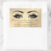 まつ毛エクステンションメイクアップ美しいブラウンズゴールデンフォイル 長方形シール (バッグ)