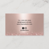 まつ毛エクステンションモダンバラ金ゴールドドリップサロン 名刺 (裏面)