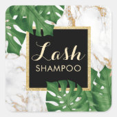 まつ毛エクステンションラッシュクリーナー熱帯葉 スクエアシール (正面)