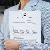 まつ毛エクステンション協議型枠40ページ ノートパッド