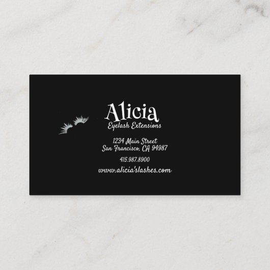 まつ毛エクステンション大きな目まぶし 名刺 (裏面)