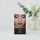 まつ毛エクステンション常設メイクアップ名刺 名刺 (スタンド正面)