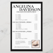 まつ毛エクステンション白い価格表 チラシ (正面)