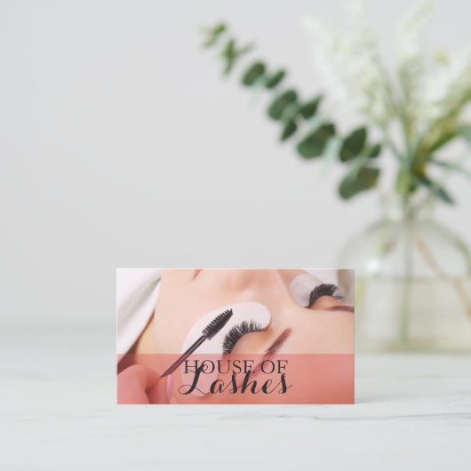 まつ毛エクステンション美しいサロンスパビジネスカー 名刺 (スタンド正面)