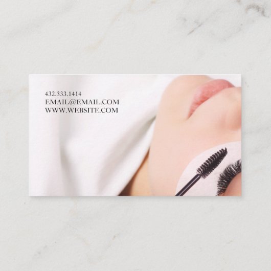 まつ毛エクステンション美しいサロンスパビジネスカー 名刺 (裏面)