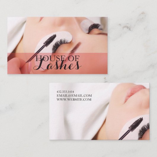 まつ毛エクステンション美しいサロンスパビジネスカー 名刺 (正面/裏面)