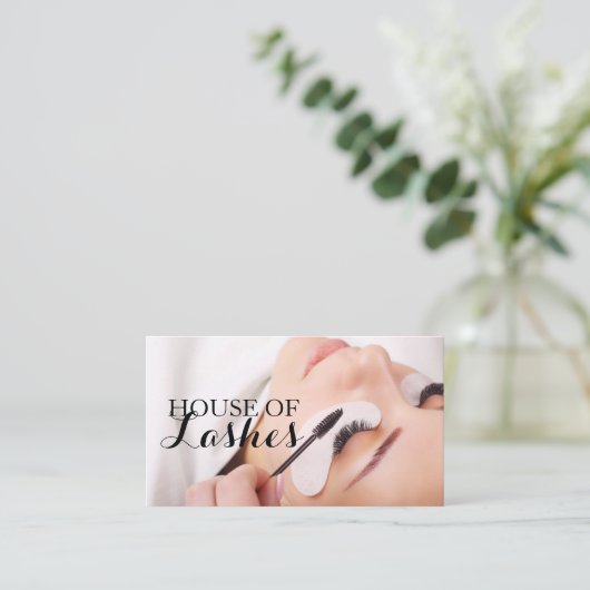 まつ毛エクステンション美しいサロンスパ 名刺 (スタンド正面)
