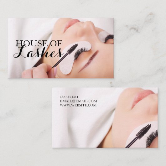 まつ毛エクステンション美しいサロンスパ 名刺 (正面/裏面)