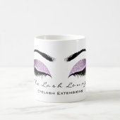 まつ毛エクステンション美しいスタジオグリッター コーヒーマグカップ (中央)