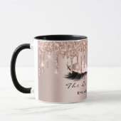 まつ毛エクステンション美しいスタジオバラスパークグリッター マグカップ (左)