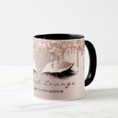 まつ毛エクステンション美しいスタジオバラスパークグリッター マグカップ (正面右)