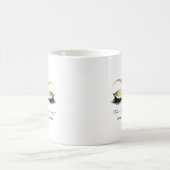 まつ毛エクステンション美しいスタジオ金ゴールドグリッター コーヒーマグカップ (中央)