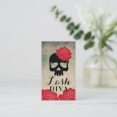 まつ毛エクステンション美しいフローラスカルヴィンテージ 名刺 (スタンド正面)