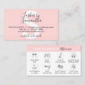 まつ毛エクステンション製品アフターケア指導 名刺 (正面/裏面)