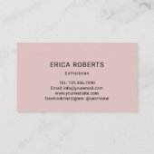 まつ毛エクステンション赤面ピンクラッシュサロンロイヤリティ ロイヤリティカード (裏面)