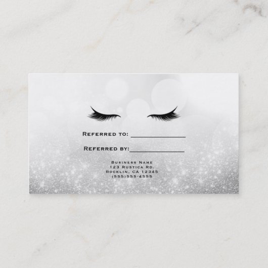 まつ毛エクステンション銀友人を参照 紹介カード (裏面)