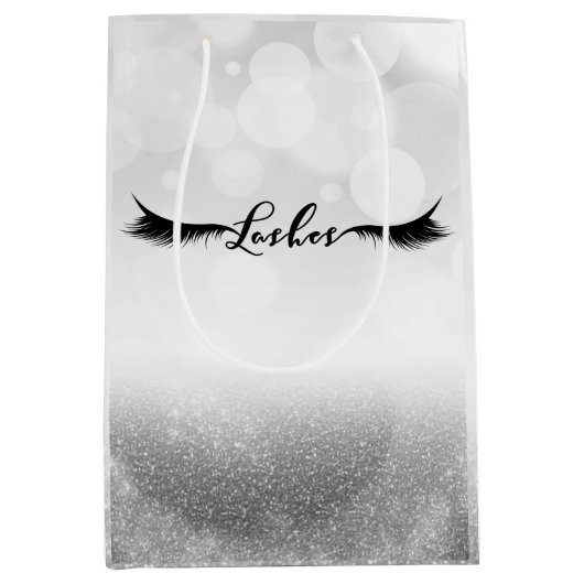 まつ毛エクステンション銀美しい好意 ミディアムペーパーバッグ (正面)