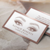 まつ毛サロンまつ毛メイクアップアーティストバラ金ゴールド枠 名刺