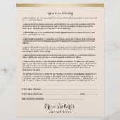 まつ毛サロン責任放棄縁ど金ゴールド チラシ (裏面)