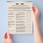 まつ毛サロン責任放棄縁ど金ゴールド チラシ (手)