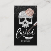 まつ毛スカル美しいモダンまつ毛エクステンション 名刺 (正面)