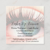 まつ毛スタイリストトレンディーバジェット名刺 スクエア名刺 (正面)