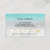 まつ毛テクニシャンターコイズマーブルラッシュロイヤリティ ロイヤリティカード (裏面)