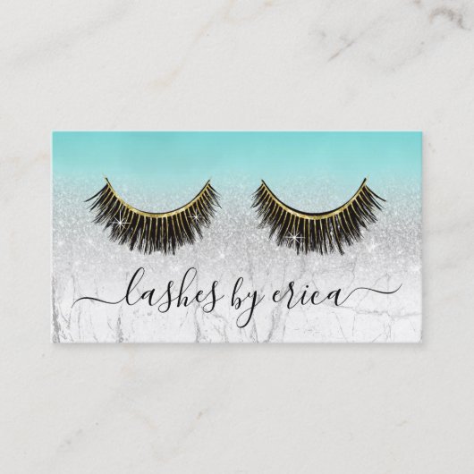 まつ毛テクニシャンターコイズマーブルラッシュロイヤリティ ロイヤリティカード (正面)