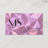 まつ毛テクニシャンピンク絹の名刺 名刺 (裏面)