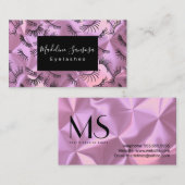 まつ毛テクニシャンピンク絹の名刺 名刺 (正面/裏面)