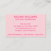 まつ毛テクニシャンGroovyレトロ カラフル 名刺 (裏面)