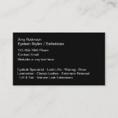 まつ毛テクニシャンLasholiist名刺 名刺 (裏面)