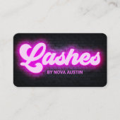 まつ毛テックグラムエステティックホットピンクQRコード 名刺 (正面)